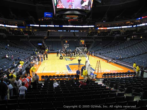 Seat view from section 101 at the Spectrum Center, home of the Charlotte Hornets